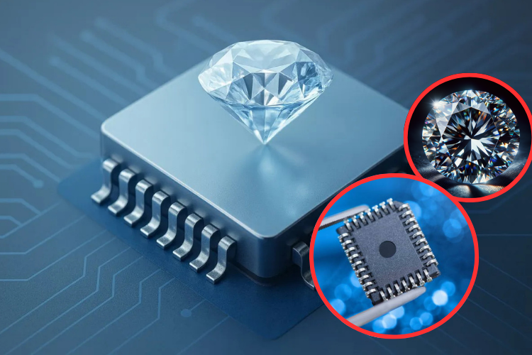 Ingenieros usan diamantes en chips para reducir el sobrecalentamiento de datos