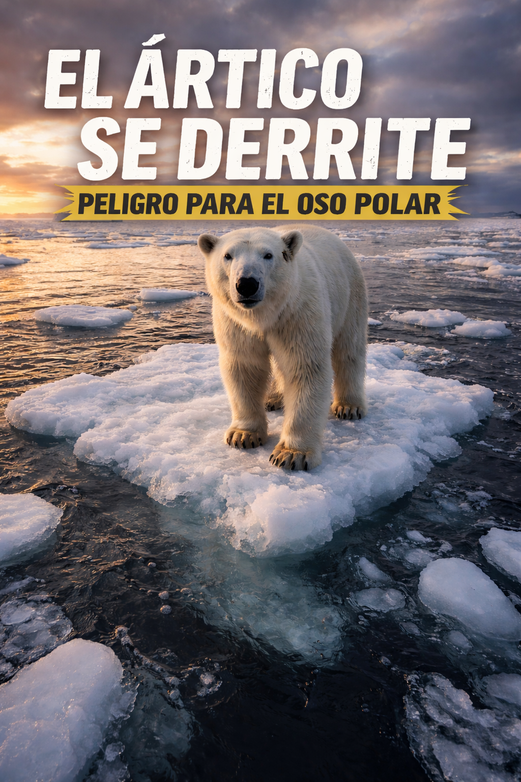 El Ártico se derrite y el oso polar paga el precio del calentamiento global.