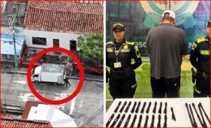 Policia- armas- Incautación- Fiscalía- Palmira- Valle del Cauca- armas- 14feb- Policía Fiscal y Aduanera.-