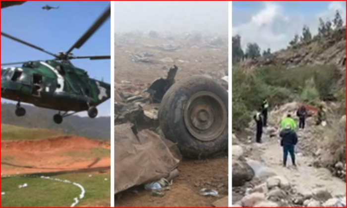 Fuerza aérea - Perú- Helicóptero- Arequipa- Lluvias- FuerzaAéreaPerú- 23feb-