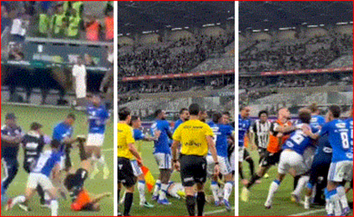Brasil- pelea- Cruzeiro- Atlético Mineiro- 9Mar-