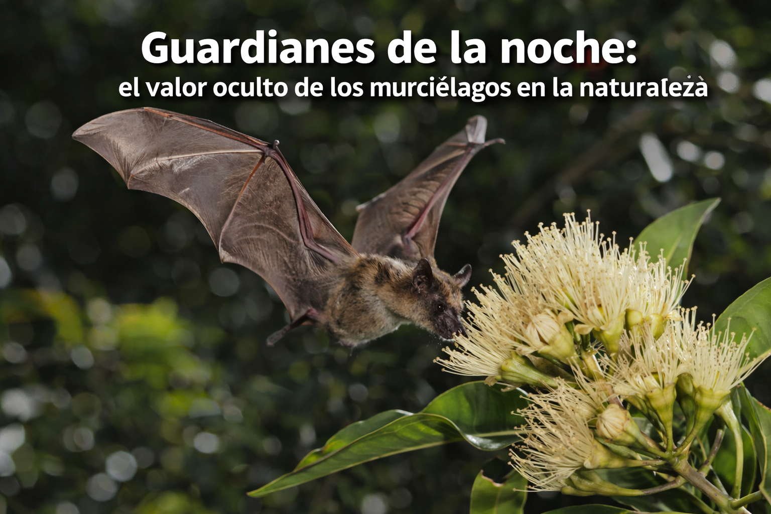 Los murciélagos, silenciosos guardianes de la noche, sostienen el equilibrio de la naturaleza.”