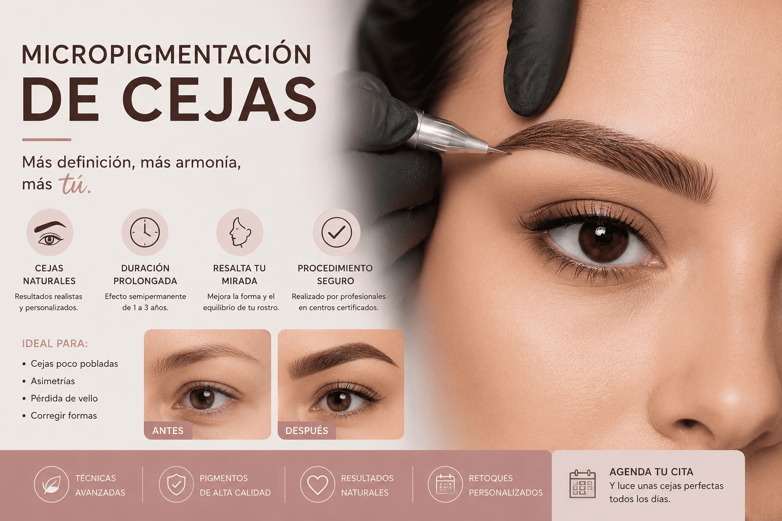 La micropigmentación de cejas se convirtió en uno de los procedimientos estéticos más solicitados por personas que desean mejorar la apariencia de su rostro sin necesidad de maquillarse todos los días.