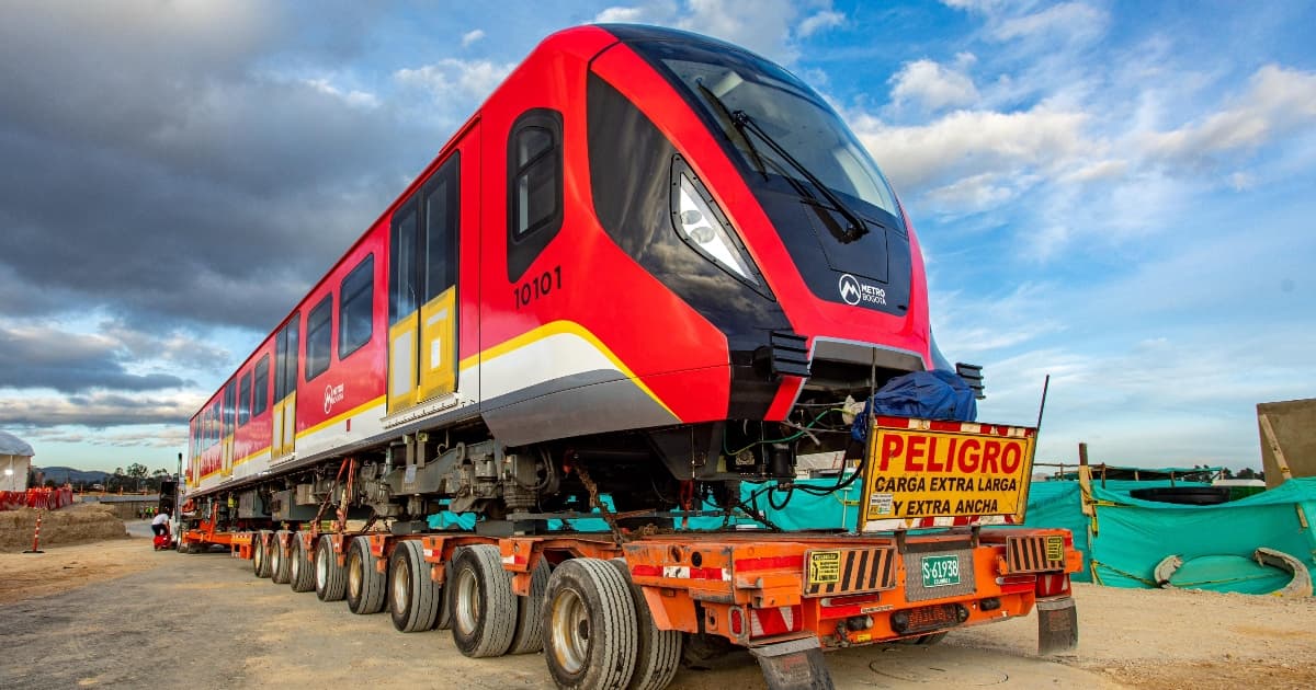 llegó decimo tren Línea 1 del Metro de Bogotá