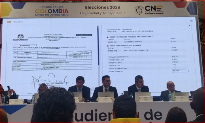 CNE- Registraduria- Abelardo De la Espriella- Iv´pan Cepeda- Presidente- fraude- Petro- escrutinio- Segunda Vuelta- 23Jun-