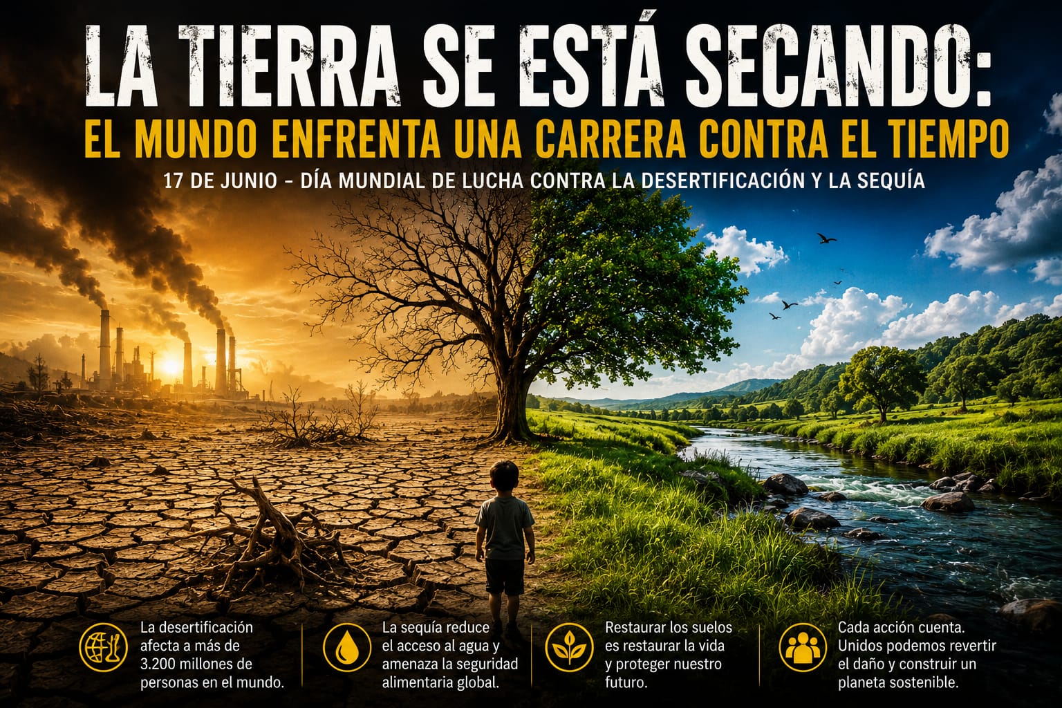 Sin suelo fértil no hay alimentos; sin agua no hay vida; sin acción no hay futuro.