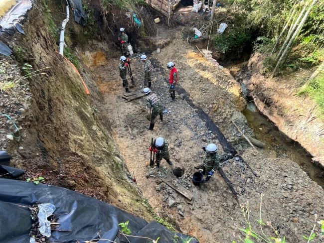 Ingenieros- Ejército- Antioquia- erosión- Rionegro- vereda El Higuerón-