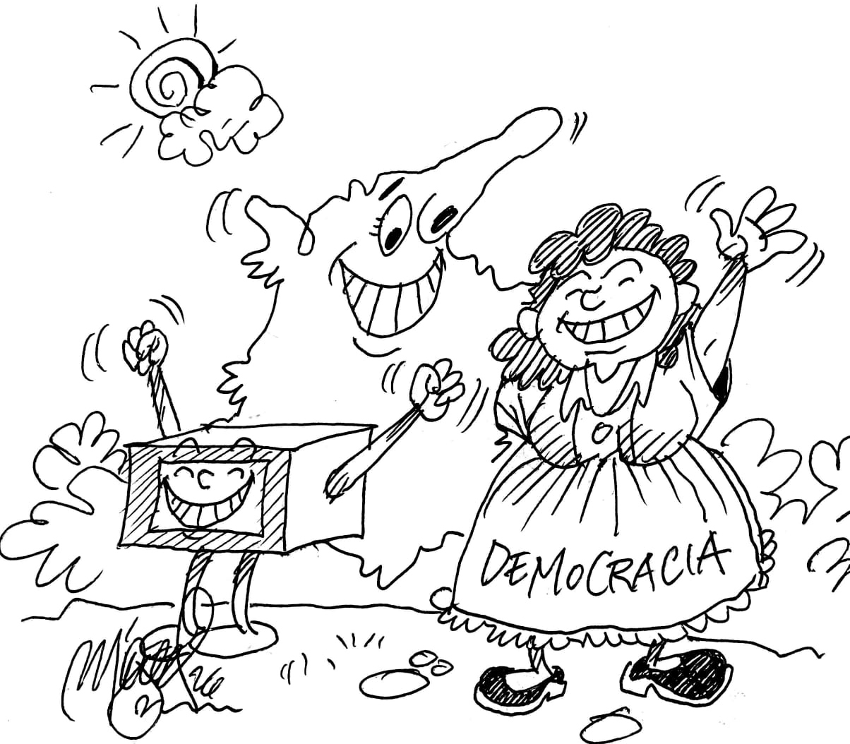 Caricatura del día: La democracia y la expectativa nacional en la jornada del 20 de julio.