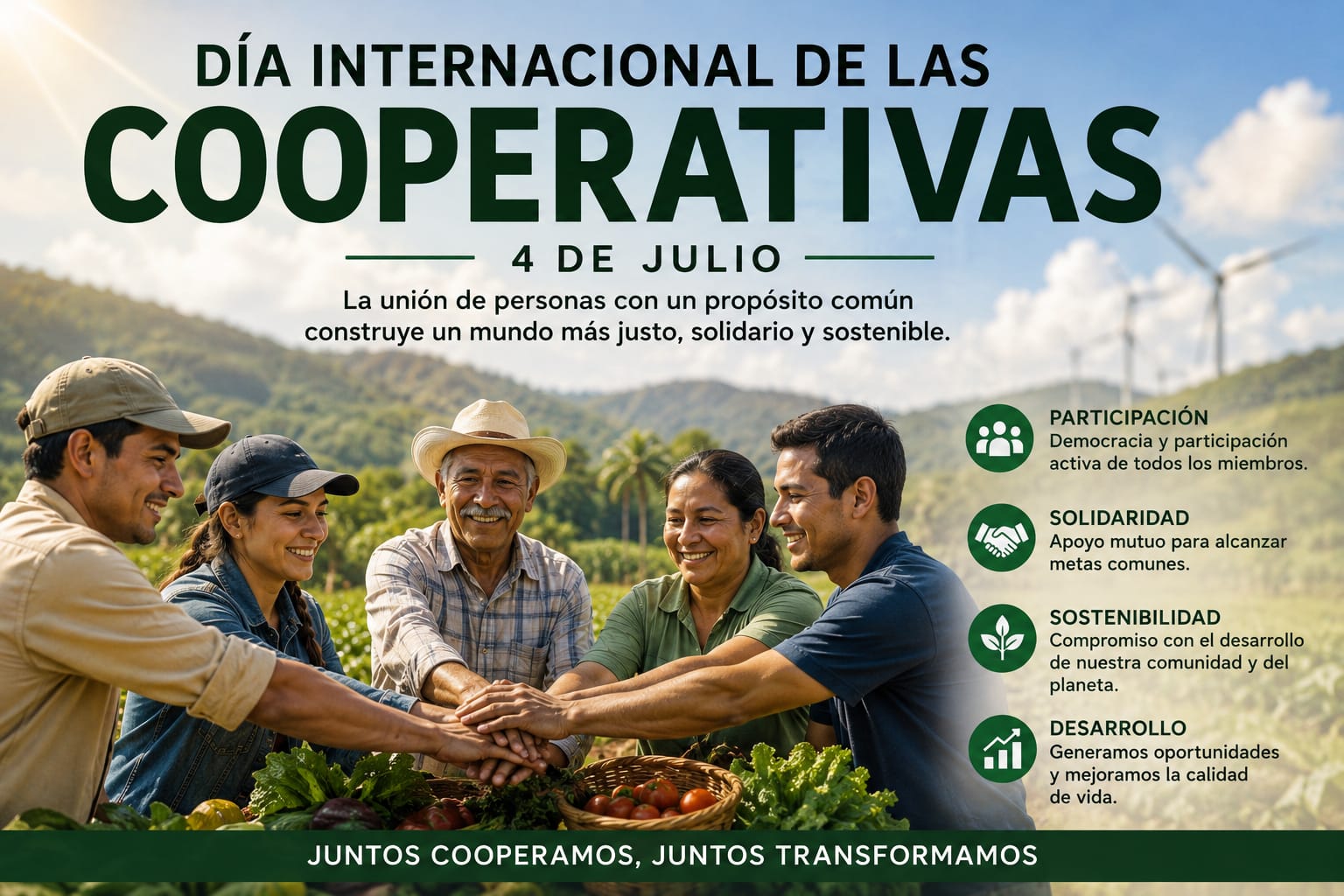 Las cooperativas demuestran que la solidaridad y el trabajo conjunto son motores capaces de transformar comunidades y generar oportunidades para todos.