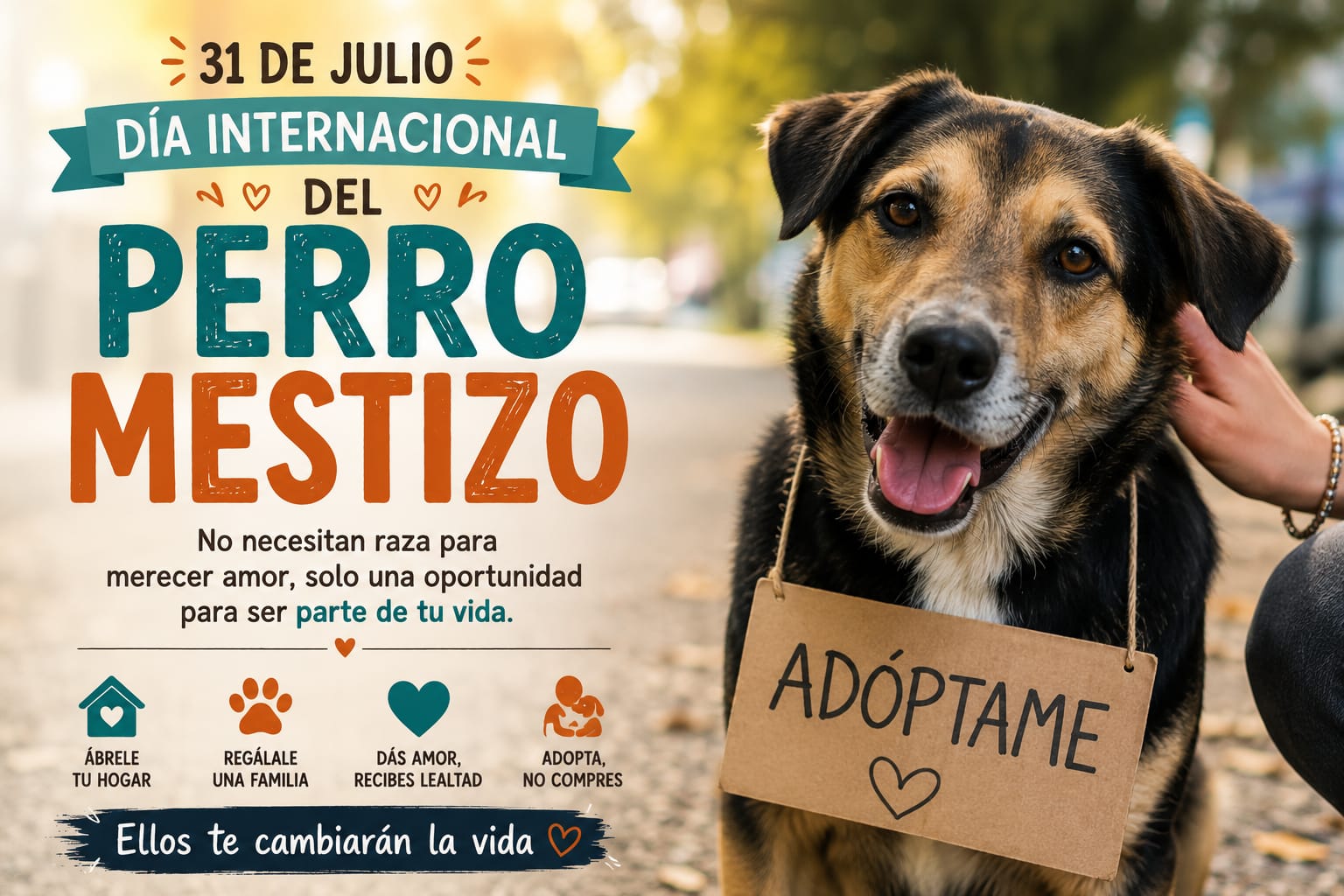 Un perro mestizo no necesita un pedigrí para demostrar que el amor más puro siempre encuentra el camino hacia un hogar.