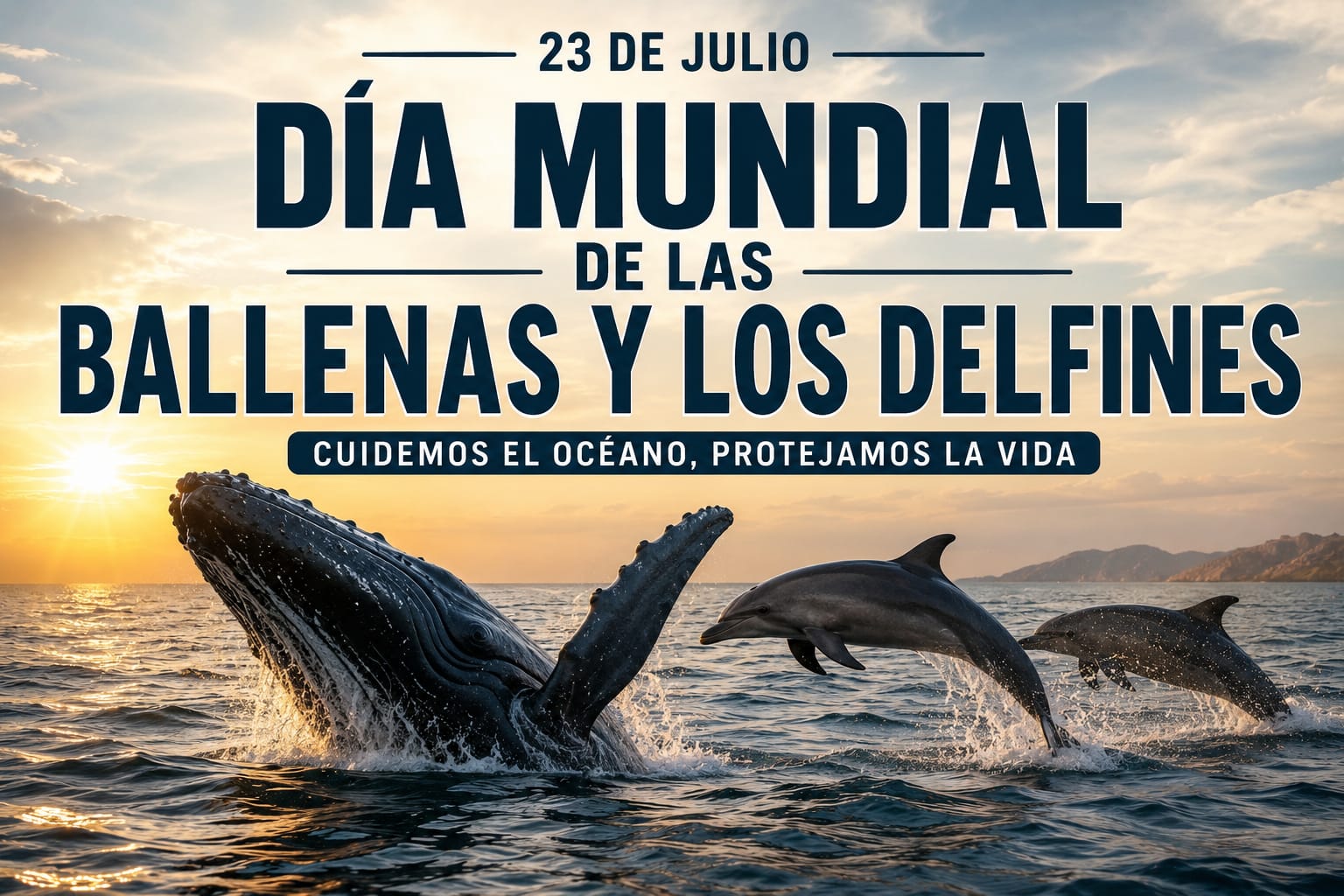 Cada 23 de julio, el Día Mundial de las Ballenas y los Delfines nos recuerda la importancia de conservar la vida marina frente a amenazas como la contaminación y el cambio climático
